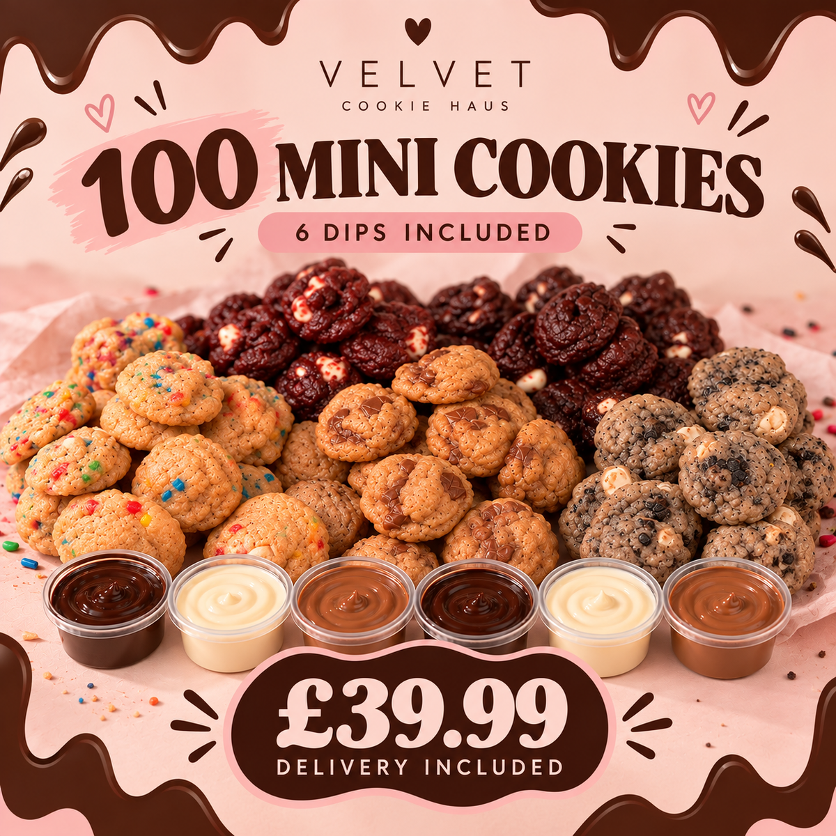 100 Mini Cookies Sharing Platter