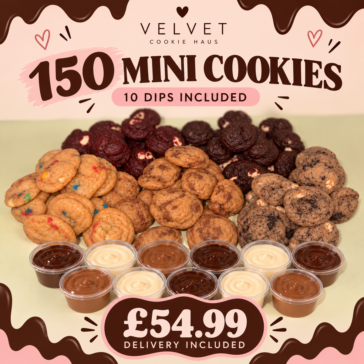 150 Mini Cookies Sharing Platter