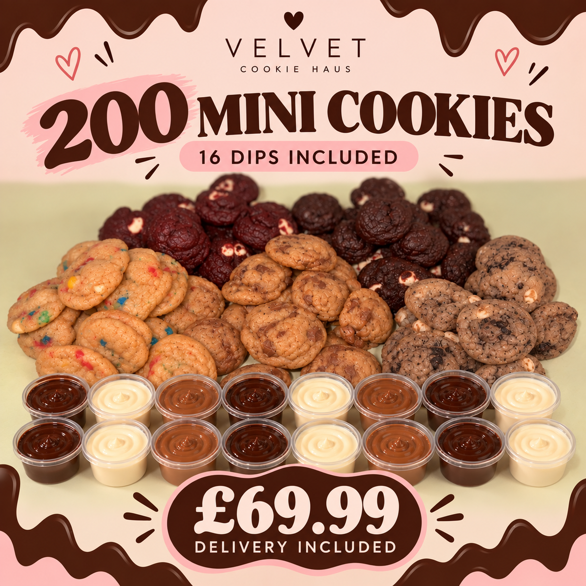 200 Mini Cookies Sharing Platter